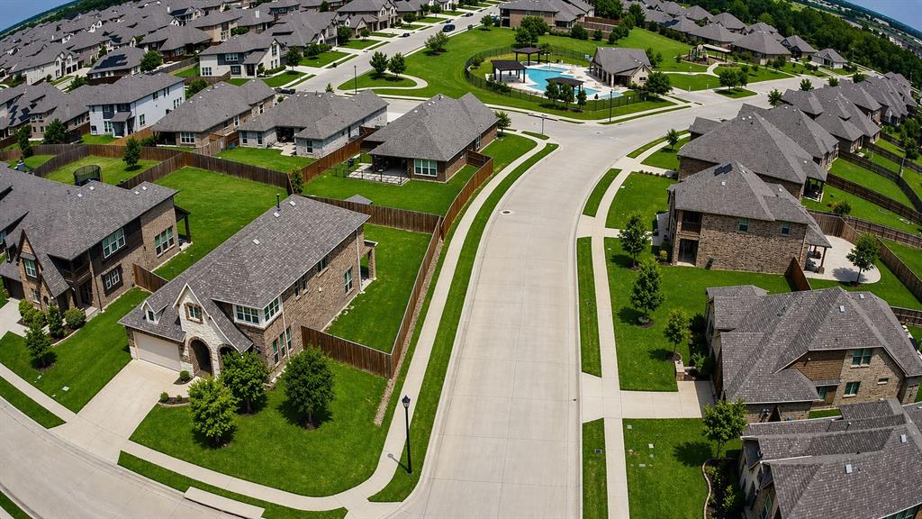 502 Ranchwood Drive Justin, TX 76247 - Photo 4 of 24 Aerial view of Park and pool in the background