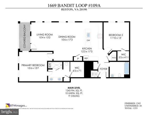 $617,000 | 1669 Bandit Loop, Unit 109A, Reston, VA 20190