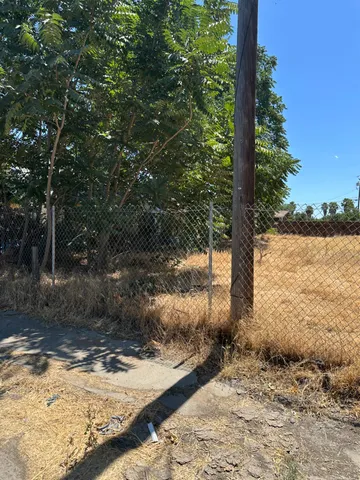 a view of a yard with trees