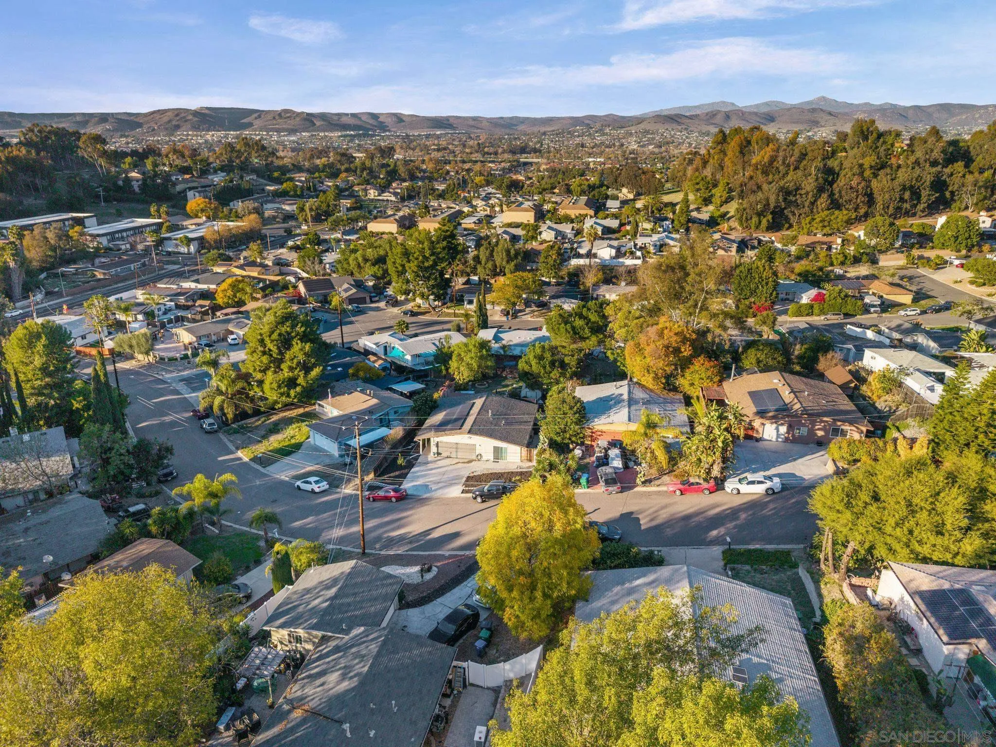 9144 Fanita Rancho Road Santee, CA 92071 - Photo 28 of 28 an aerial view of residential houses with outdoor space and trees