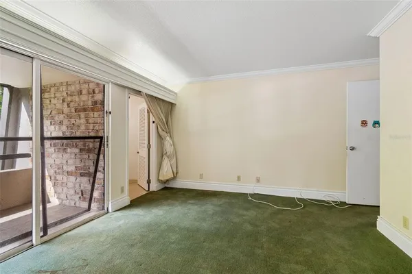 an empty room with a window