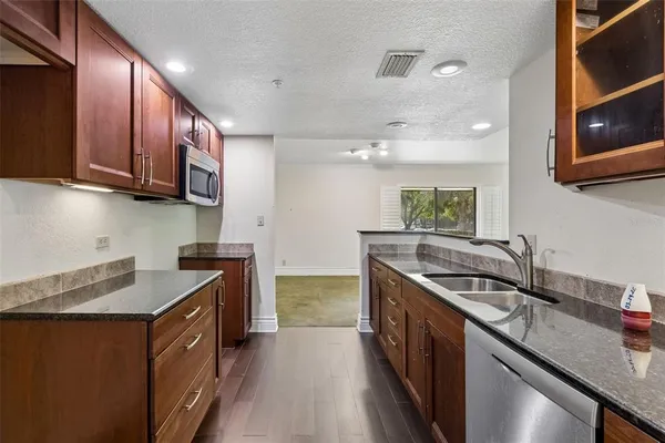 an empty room with a large window