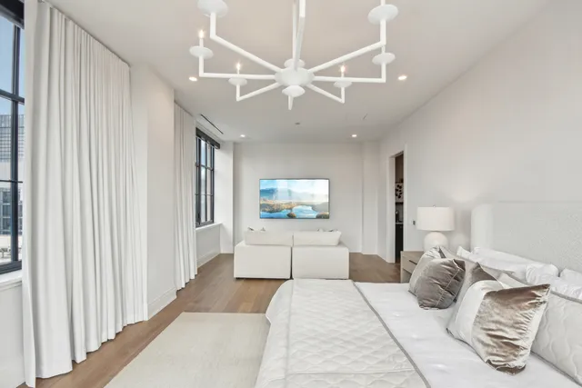 a living room with furniture and window