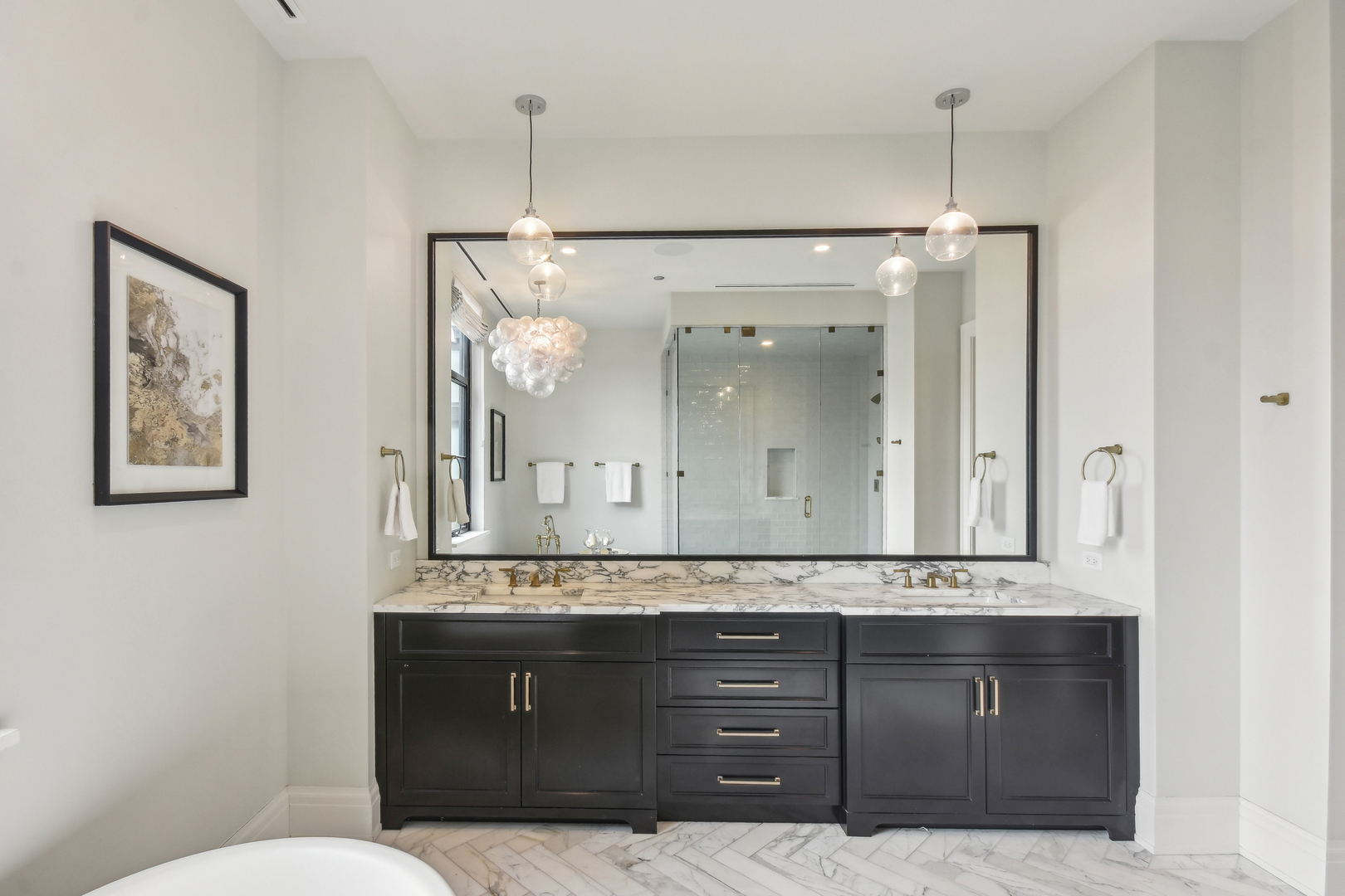 1109 West Washington Boulevard, Unit 8A Chicago, IL 60607 - Photo 42 of 51 a bathroom with a granite countertop sink mirror and toilet