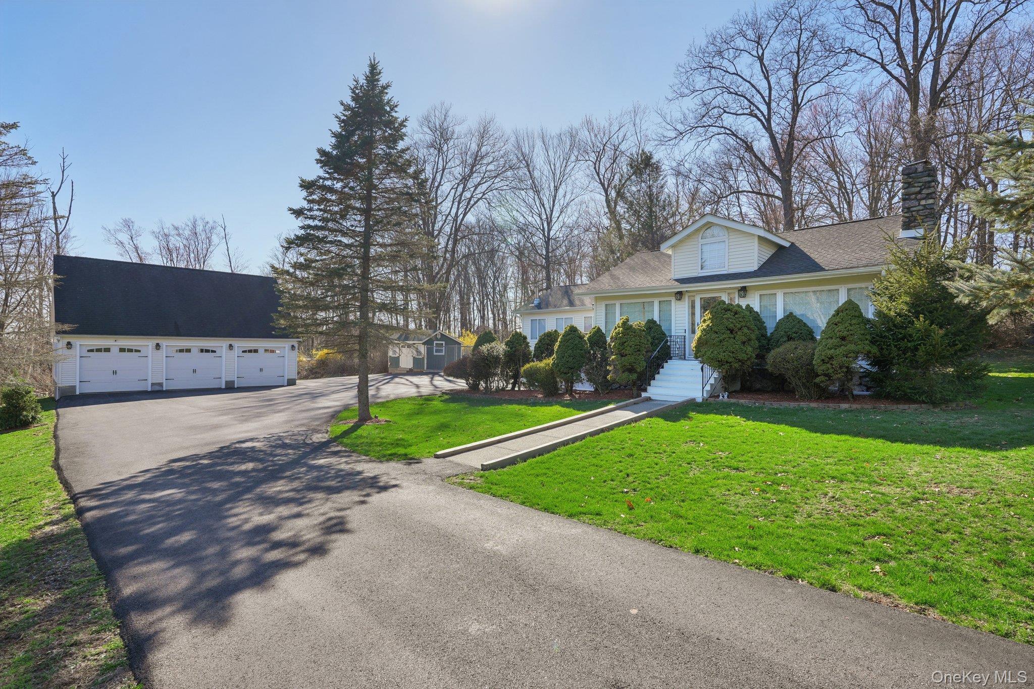 17 Pine Hill Road Highland Mills, NY 10930 - Photo 2 of 35 View of front of house, 3-car garage with loft and full bathroom and separate studio