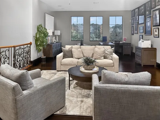 a view of outdoor space with seating area