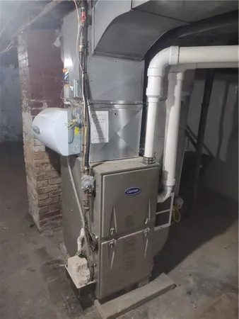 a close view of water heater room