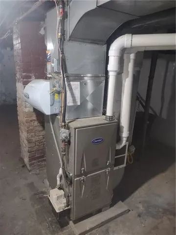 a close view of water heater room
