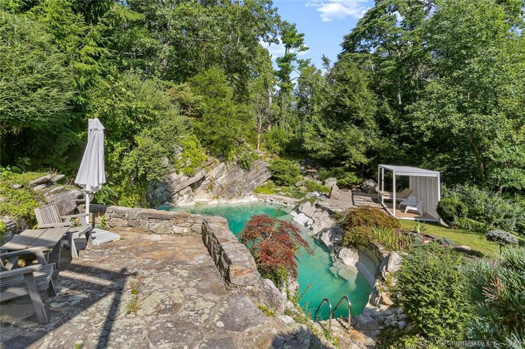 26 Chalburn Road Redding, CT 06896 - Photo 8 of 27 a view of backyard with outdoor seating and green space
