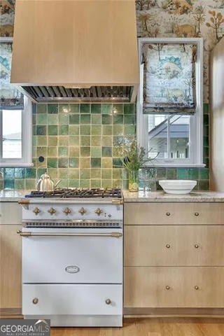 a view of a glass door