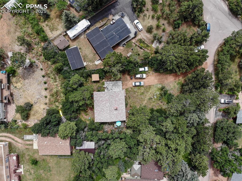4415 Heizer Street Cascade, CO 80809 - Photo 37 of 50 Aerial view of property and surrounding homes