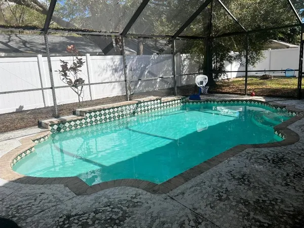 a view of a backyard