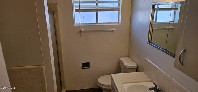 a white toilet sitting next to a bathroom sink