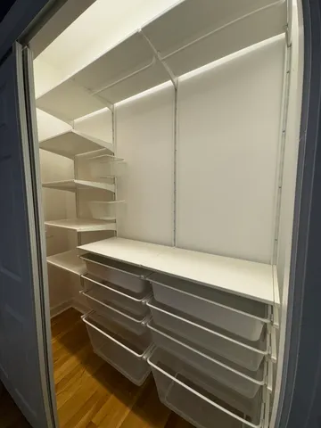 a close view of closet