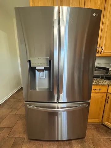 a close view of washer and dryer