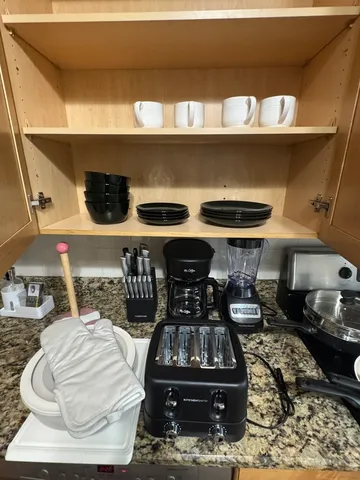 a room with furniture