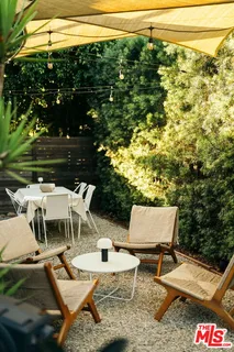 a view of outdoor space with seating area