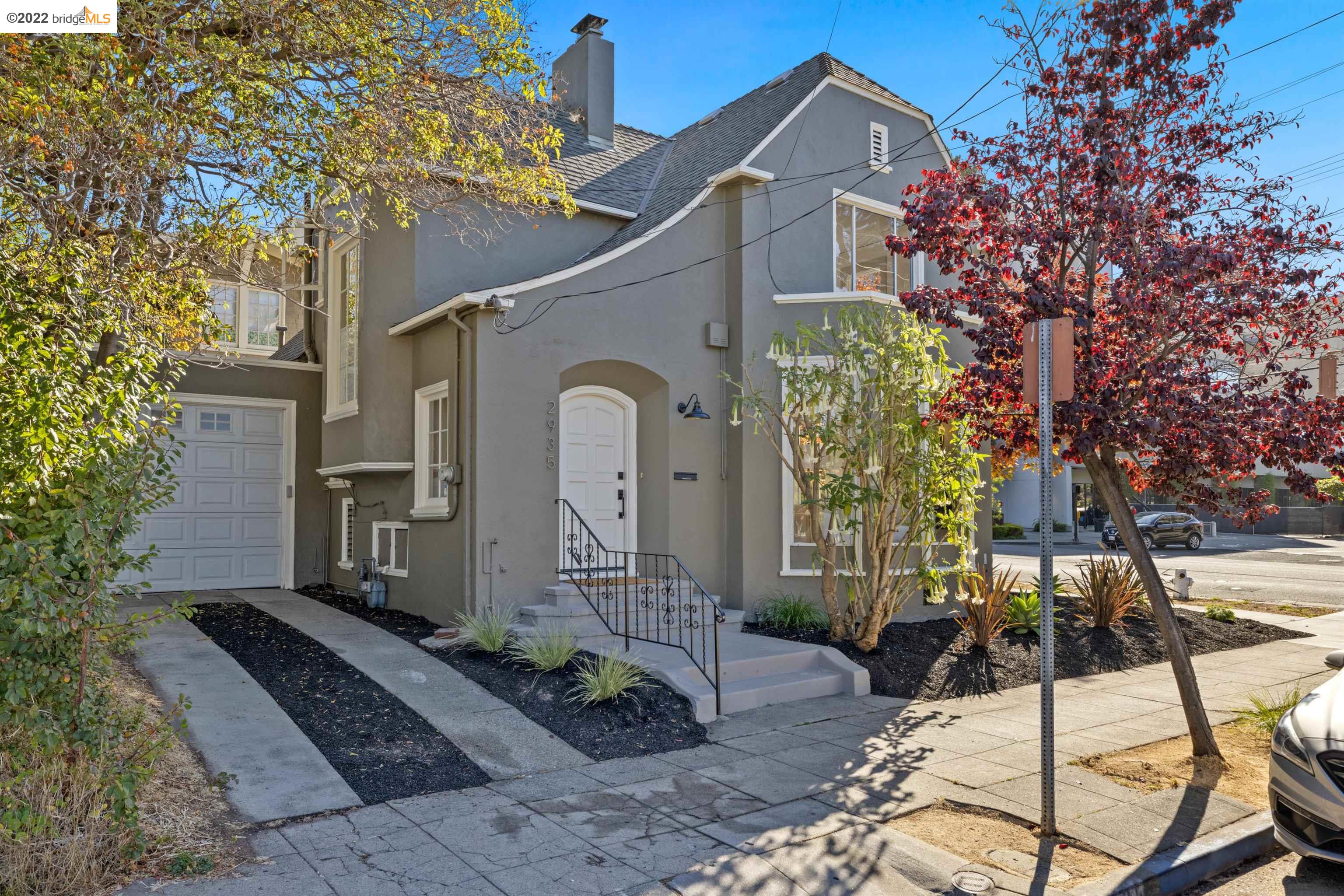 a front view of a house