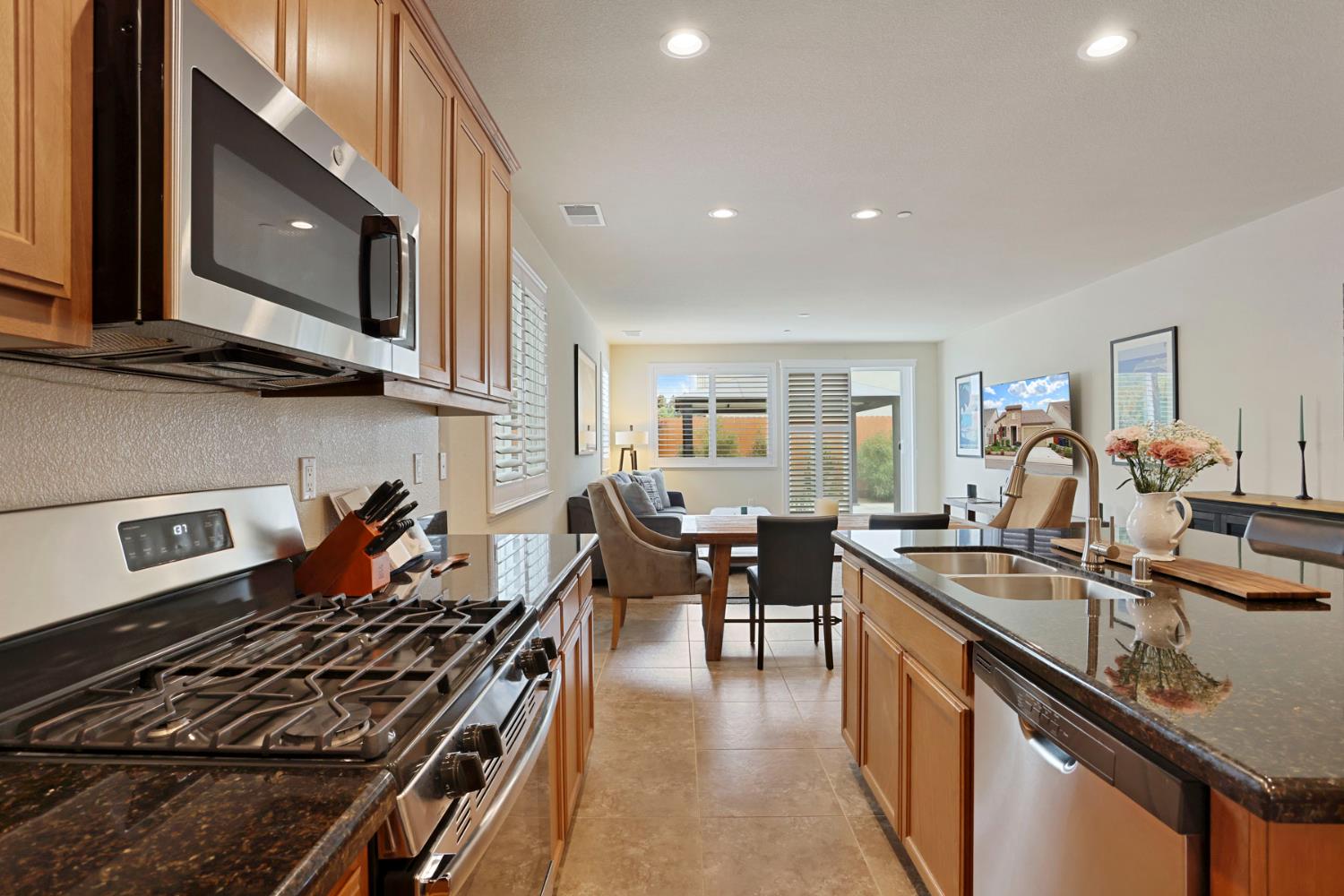 3828 Lookout Drive Modesto, CA 95355 - Photo 9 of 39 a kitchen with lots of counter top space