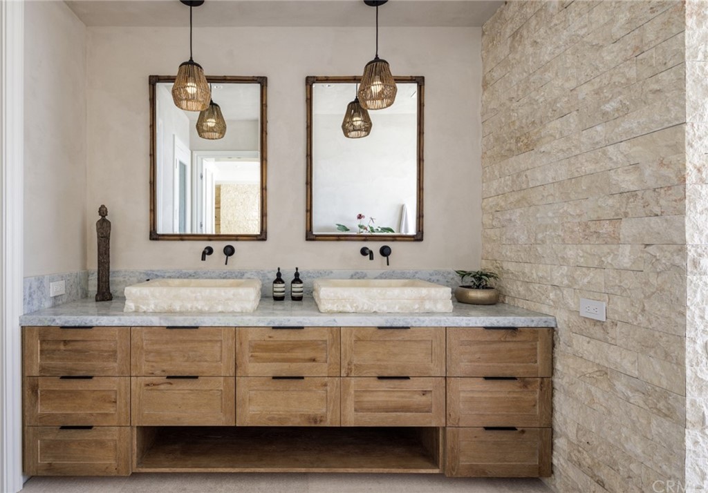 35271 Beach Road Dana Point, CA 92624 - Photo 28 of 61 a bathroom with a granite countertop sink mirror and window