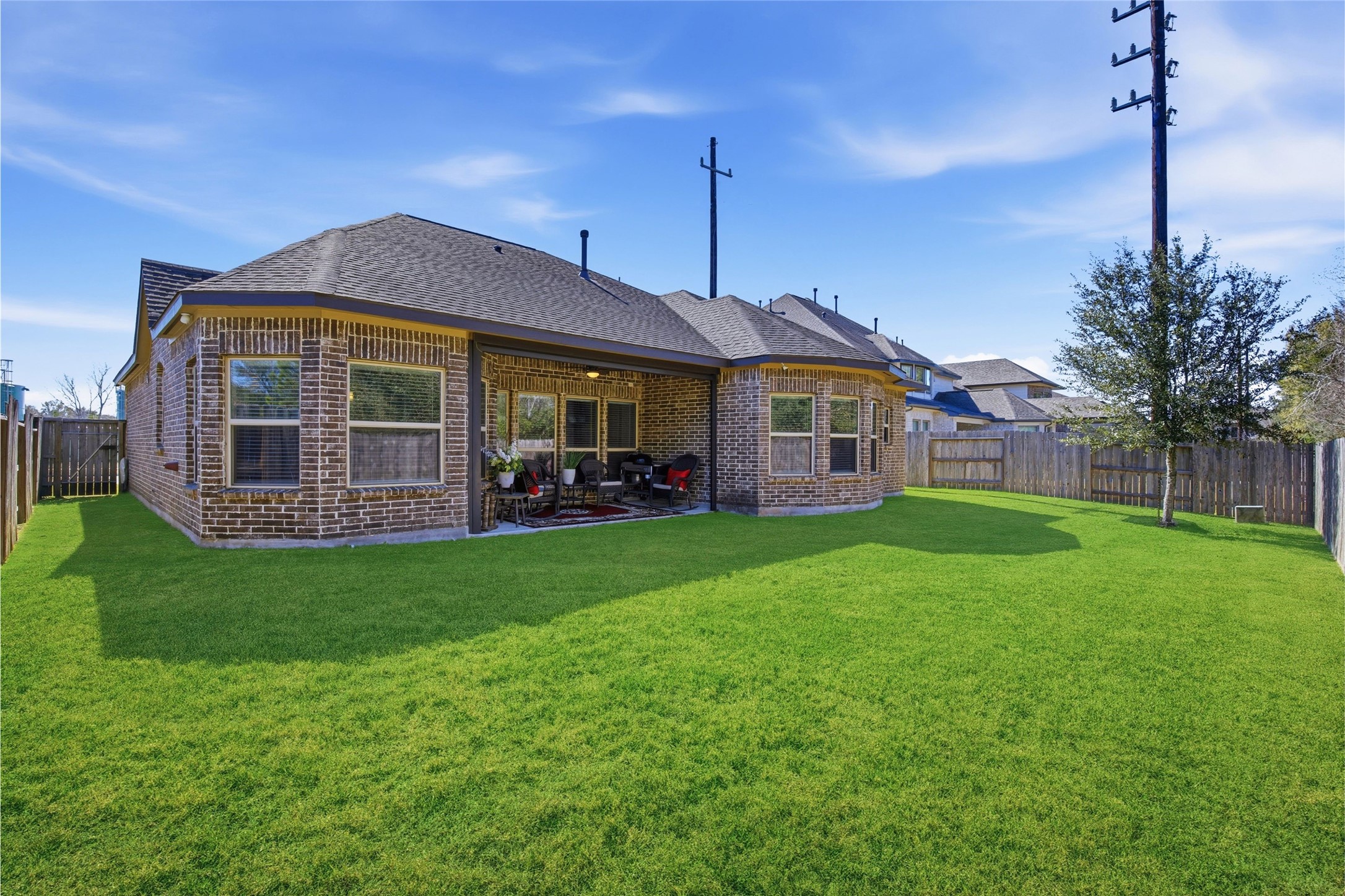 3313 Flagstone Drive Manvel, TX 77578 - Photo 29 of 39 a view of a house with a backyard