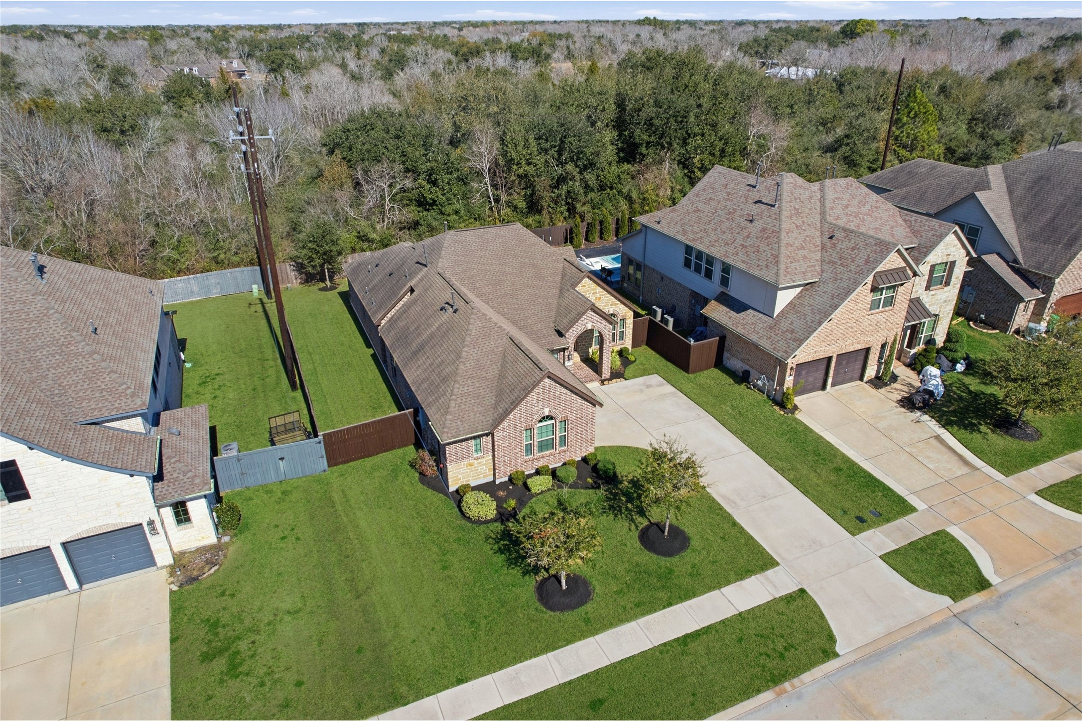 3313 Flagstone Drive Manvel, TX 77578 - Photo 31 of 39 an aerial view of a house with garden space and street view