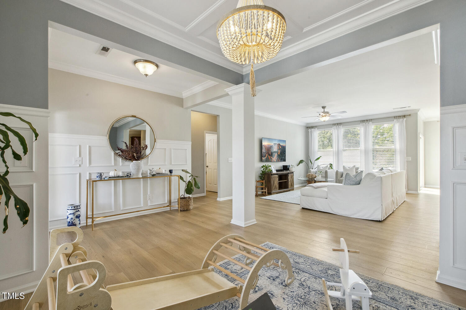 3604 Norman Blalock Road Willow Spring, NC 27592 - Photo 12 of 51 a view of living room and kitchen with furniture