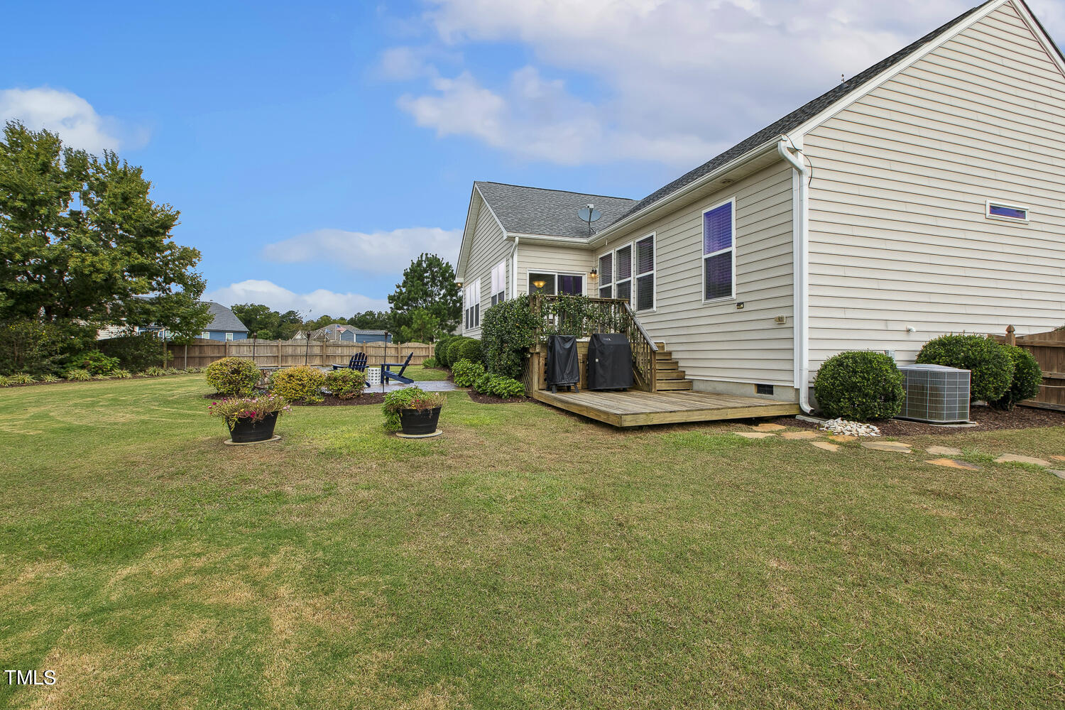 3604 Norman Blalock Road Willow Spring, NC 27592 - Photo 43 of 51 a view of a white house with a yard and plants