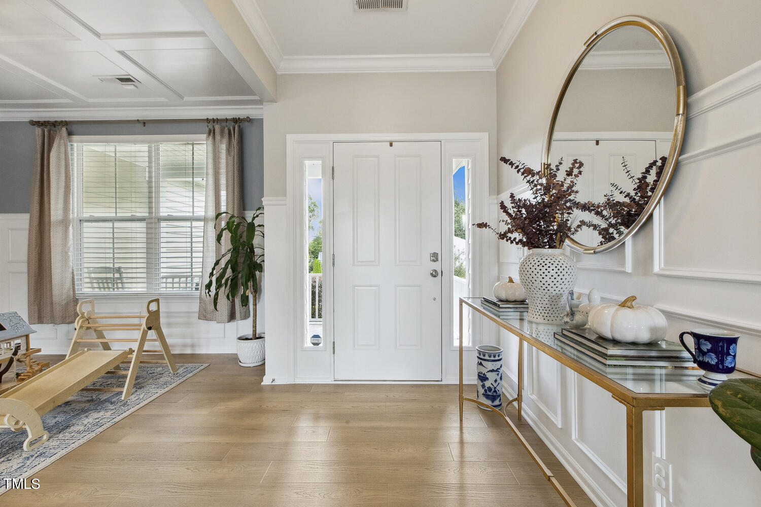 3604 Norman Blalock Road Willow Spring, NC 27592 - Photo 9 of 51 a kitchen with stainless steel appliances granite countertop a stove a sink and a refrigerator
