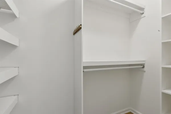 a close view of closet