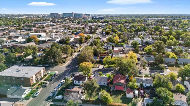 an aerial view of multiple house