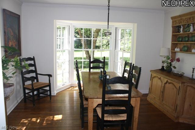Formal Dining Room with Bay overlooking rear yard.