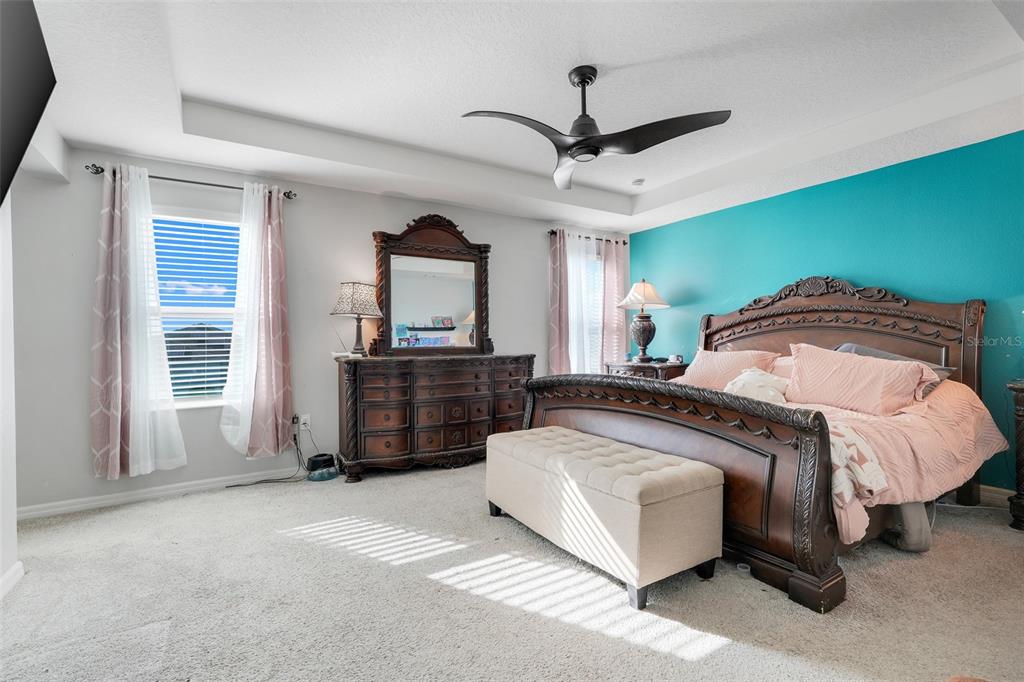 2111 Ficus Street Mascotte, FL 34753 - Photo 14 of 24 a spacious bedroom with a bed and a television