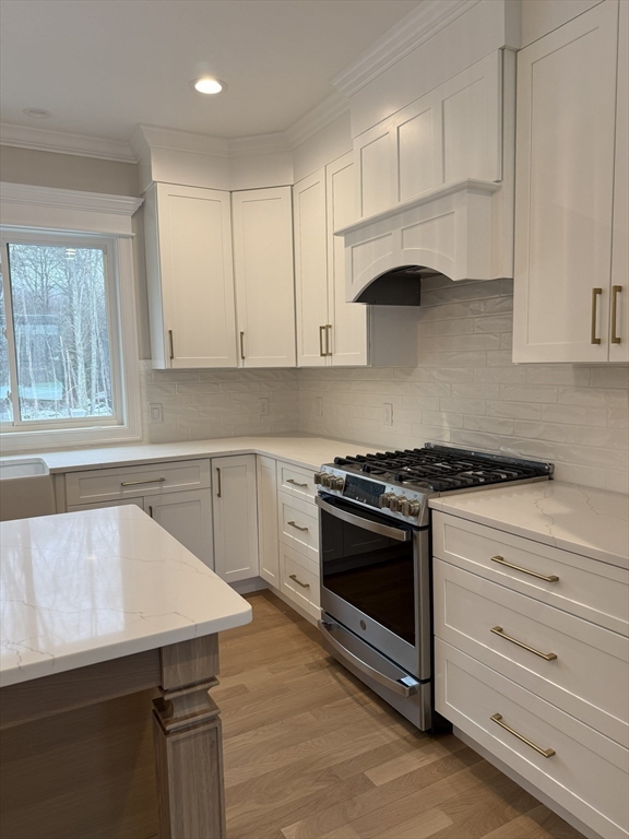 84 Pine Street Rehoboth, MA 02769 - Photo 8 of 29 a kitchen with granite countertop a stove a sink and a microwave
