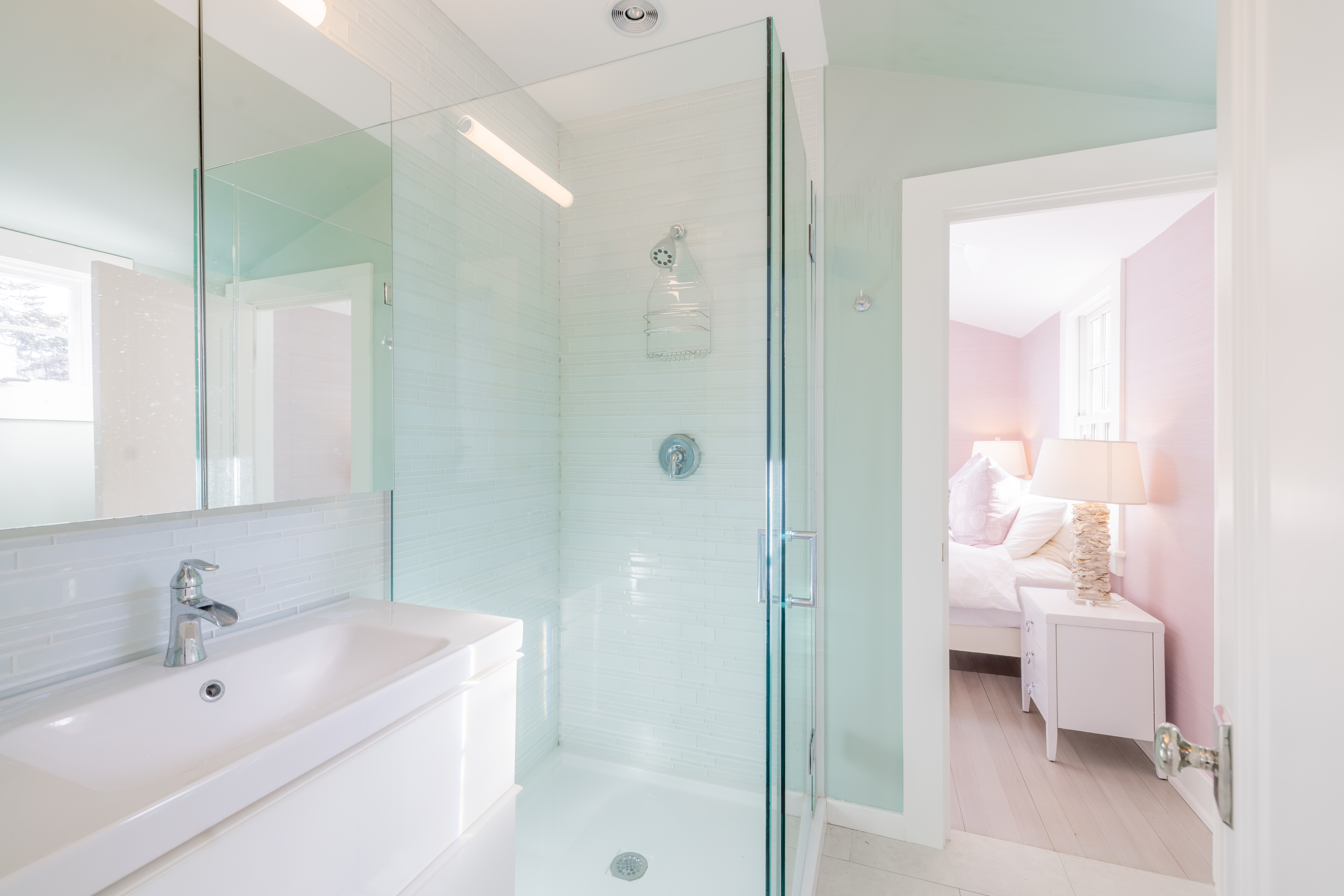 6 Harbor Terrace Nantucket, MA 02554 - Photo 13 of 18 a bathroom with a white tub shower and a sink