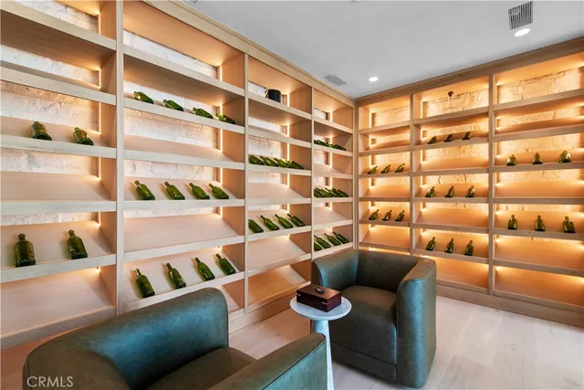 a view of an entryway with a garden