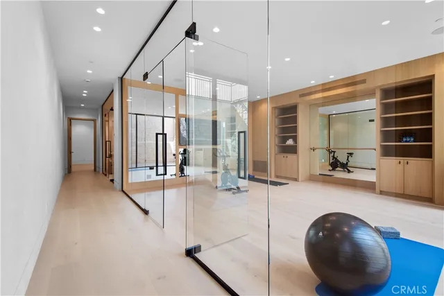 a view of an entryway with a garden