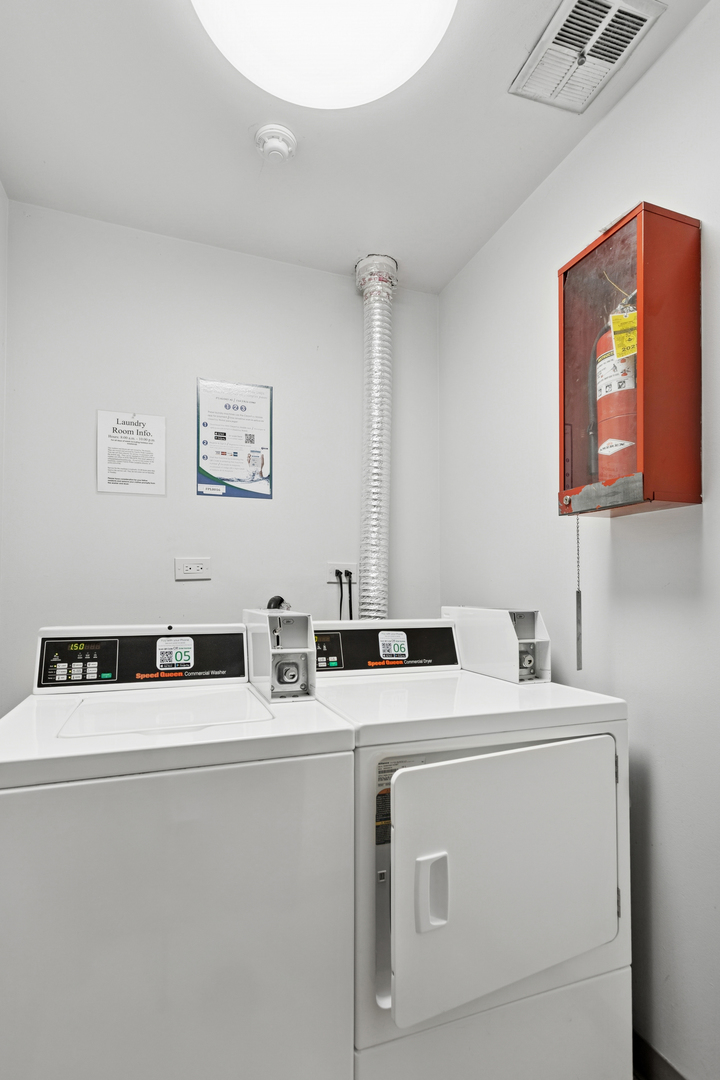 6185 Pinewood Court, Unit 202 Willowbrook, IL 60527 - Photo 19 of 20 a utility room with dryer washer and a view of kitchen