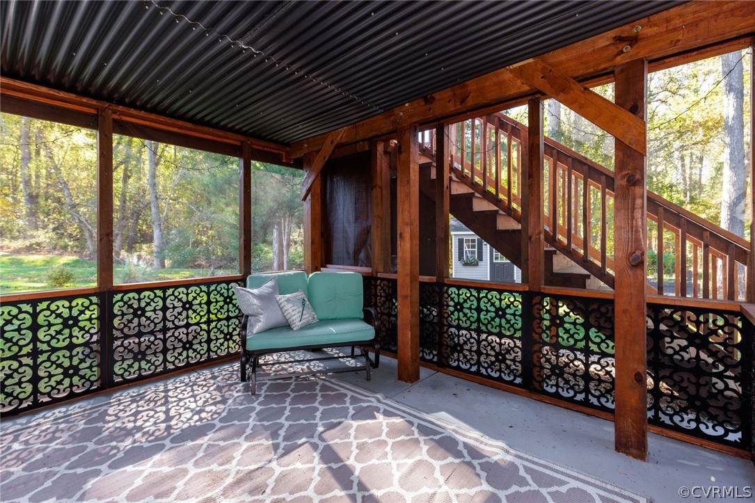 10331 Sandy Ridge Drive Chesterfield, VA 23832 - Photo 30 of 39 a view of a porch with furniture and garden