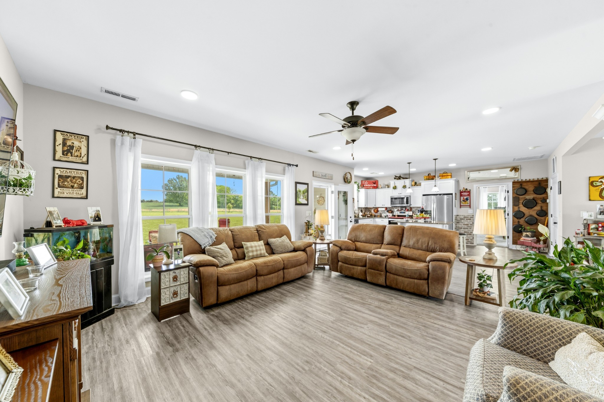 1224 Market Street Prospect, TN 38477 - Photo 27 of 80 a living room with furniture ceiling fan and a large window