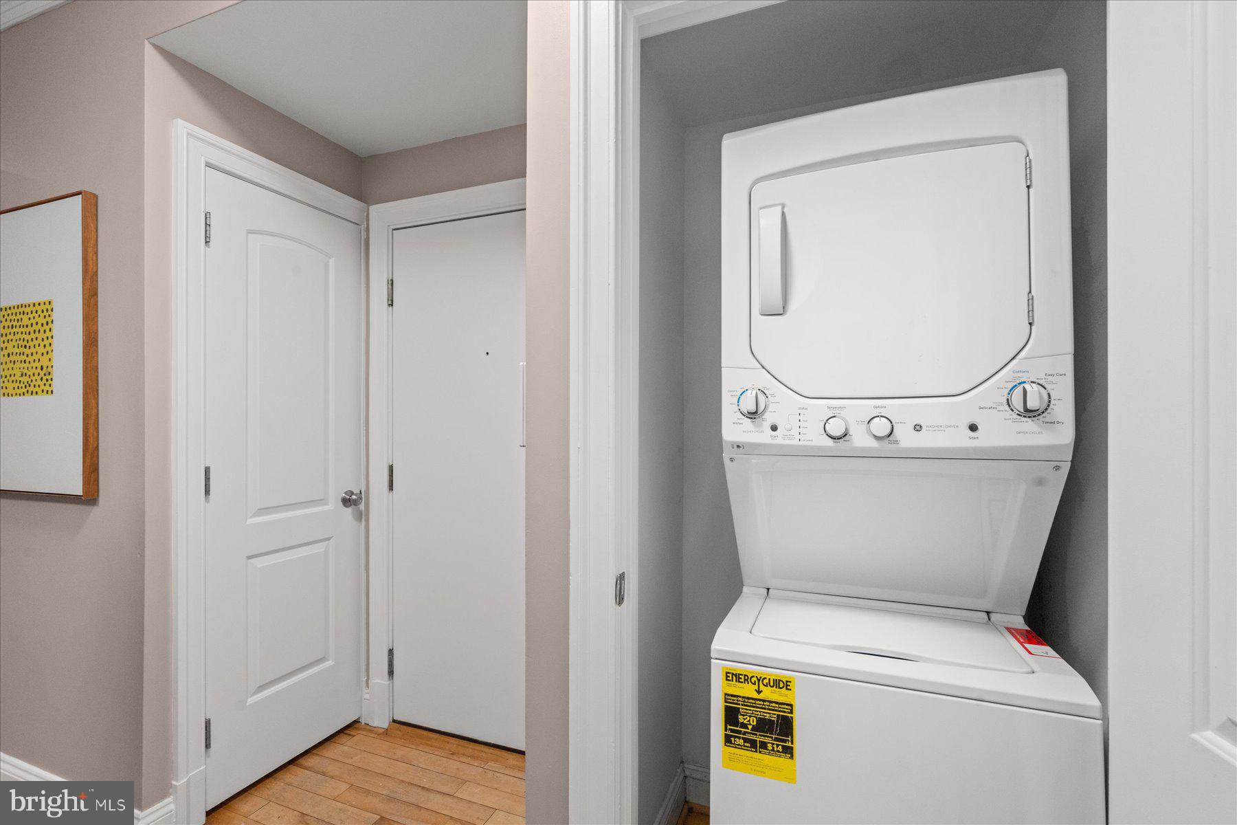 1740 18th Street Northwest, Unit 203 Washington, DC 20009 - Photo 13 of 14 Convenient washer and dryer and coat closet