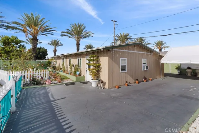 a view of a house with a patio