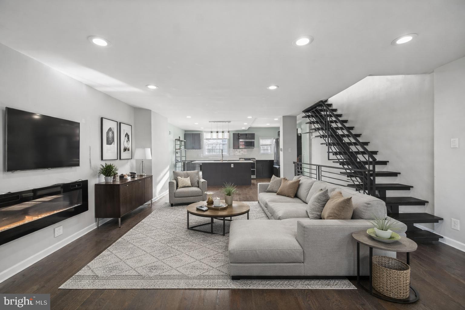 Modern elegance in a spacious living area.