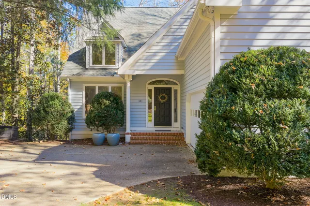 a front view of a house