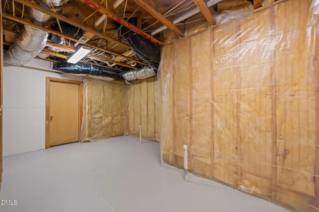 a view of a field with an trees