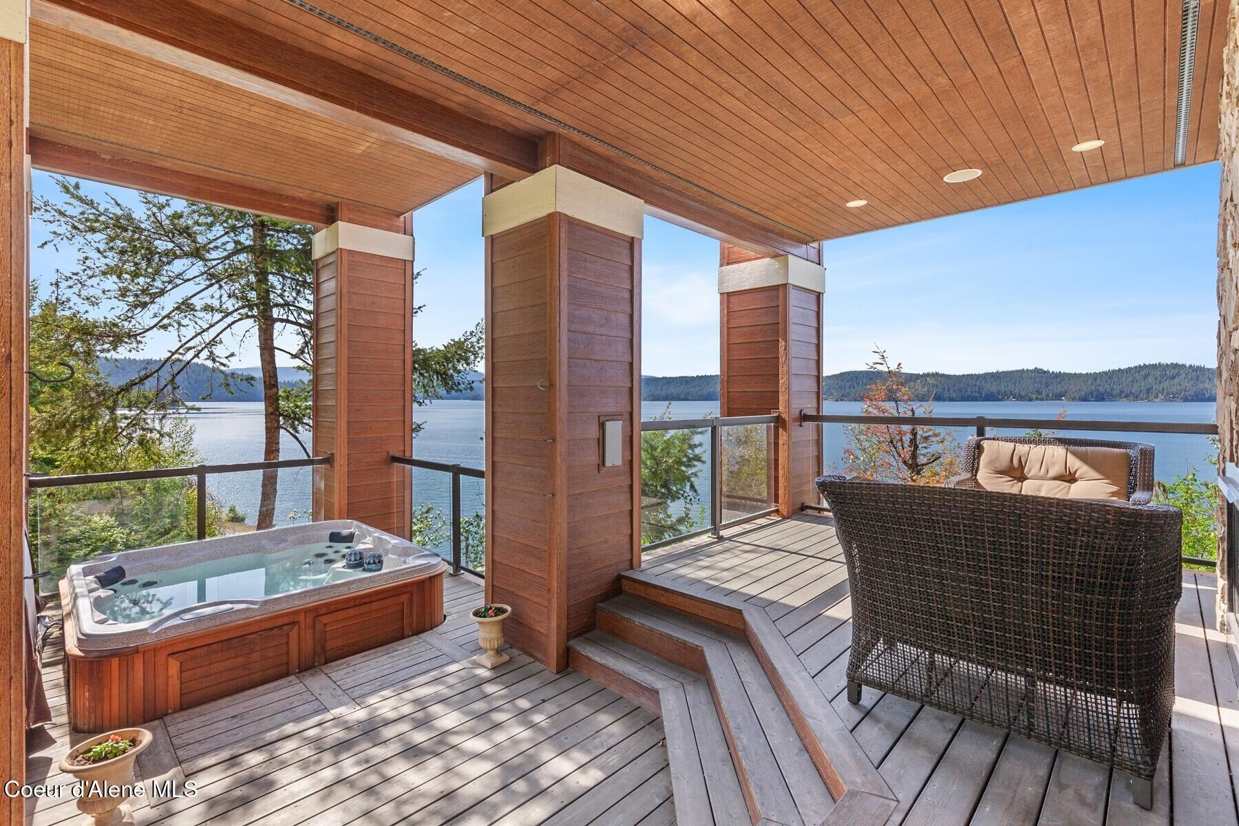 865 East Pine Ridge Drive Harrison, ID 83833 - Photo 35 of 76 Covered Deck w Hot tub