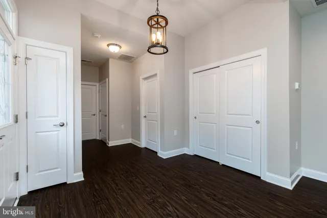 a living room with a fireplace