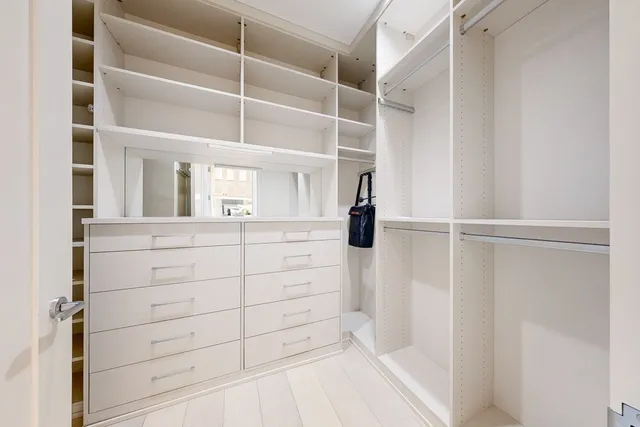 a view of a walk in closet