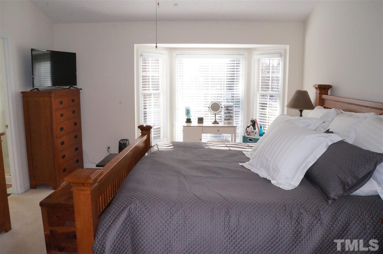 5121 Fairmead Circle Raleigh, NC 27613 - Photo 16 of 21 a bedroom with bed and glass windows