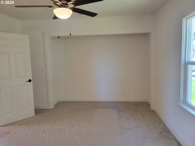 an empty room with a window